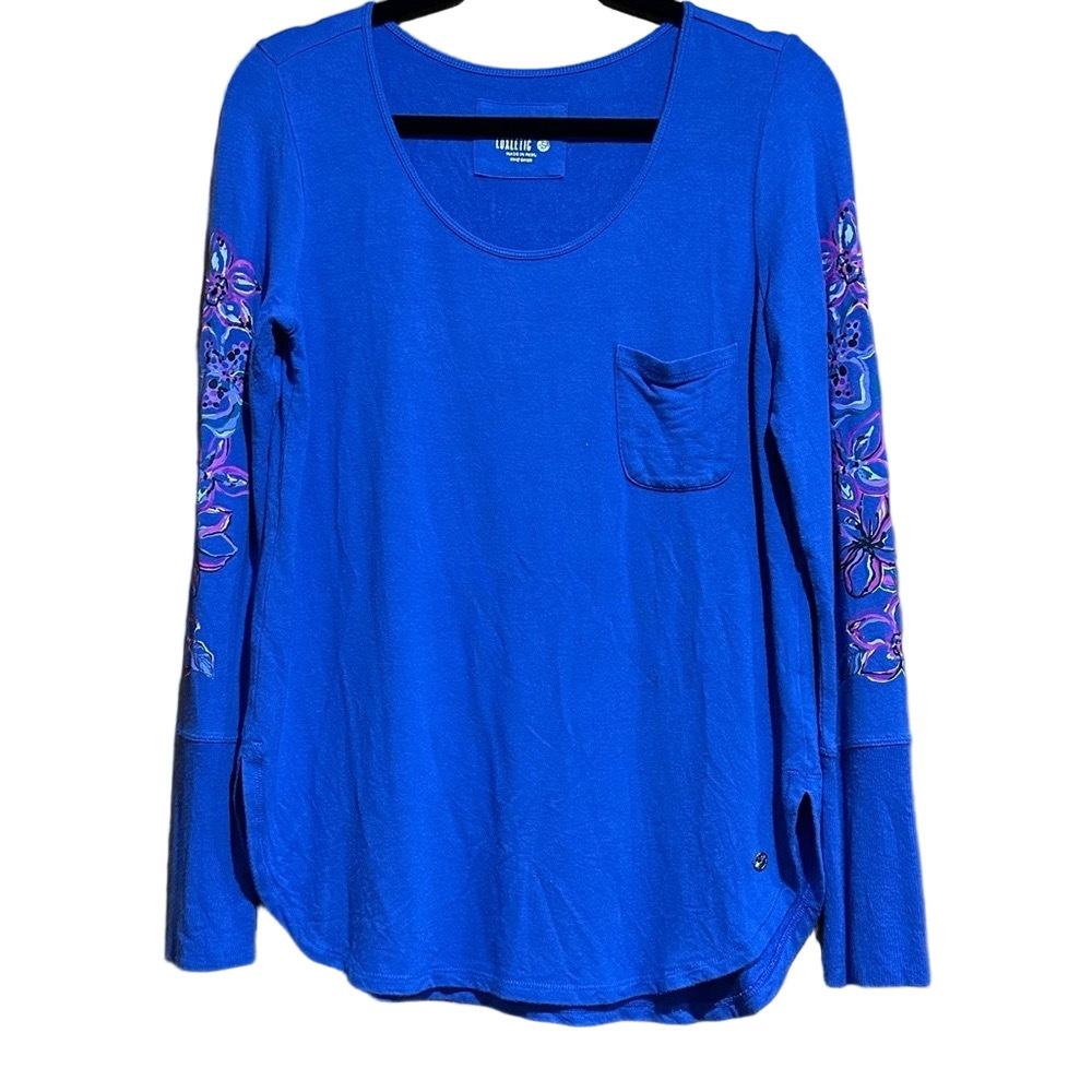 Lilly Pulitzer Luxletic Kerah Lounge Tea Moonlight Madness Garden Size S - GUC